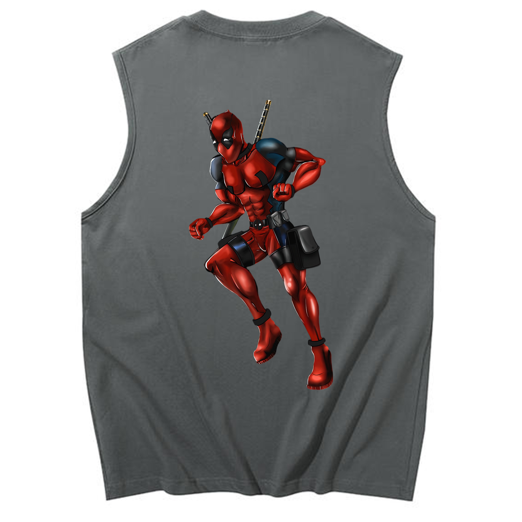 （画像用） Deadpool デッドプール コットン100％タンクトップ（背面プリント）